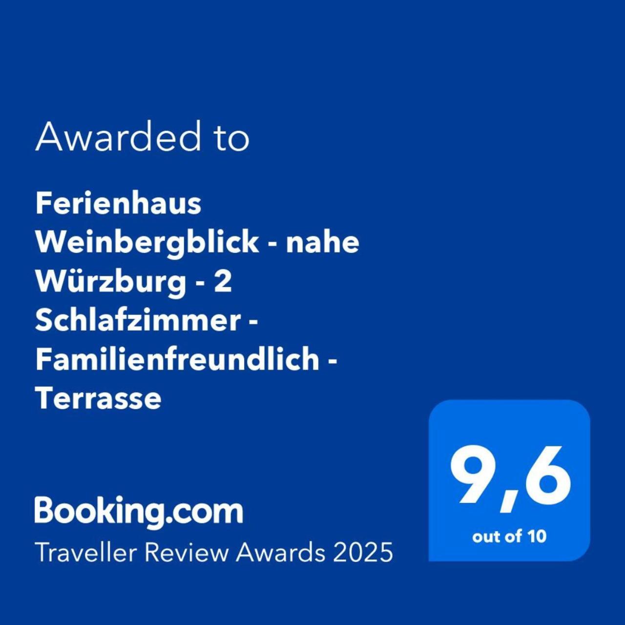 Ferienhaus Weinbergblick - Nahe Wuerzburg - 2 Schlafzimmer - Familienfreundlich - Terrasse Unterleinach Zewnętrze zdjęcie